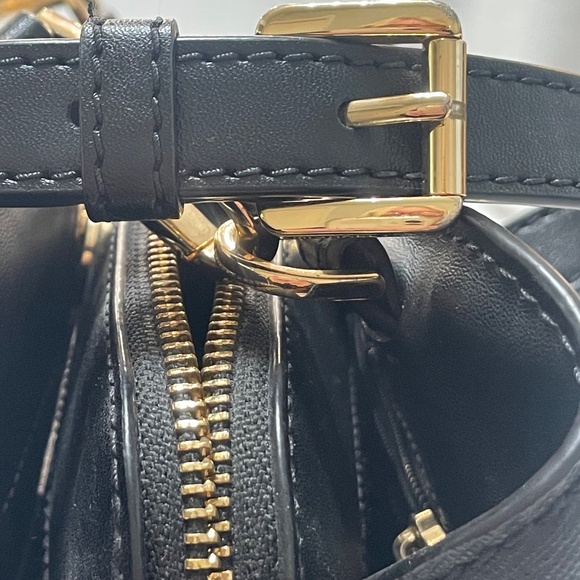 Michael Kors Edith Saffiano Satchel Handbag, Crossbody Black Pre-Owned - Picture 13 of 15